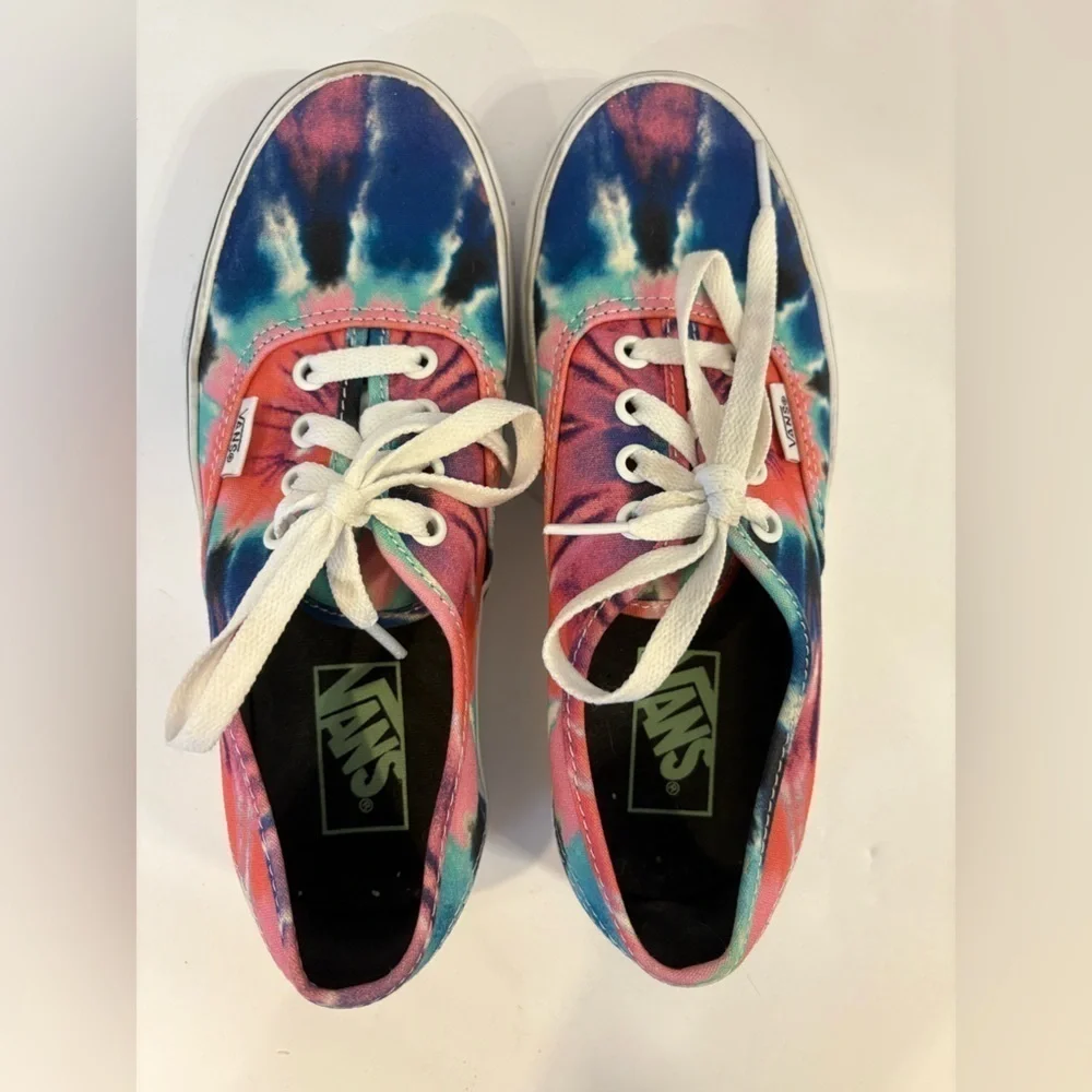 Vans tie-dye multicolored canvas sneakers size 6.5